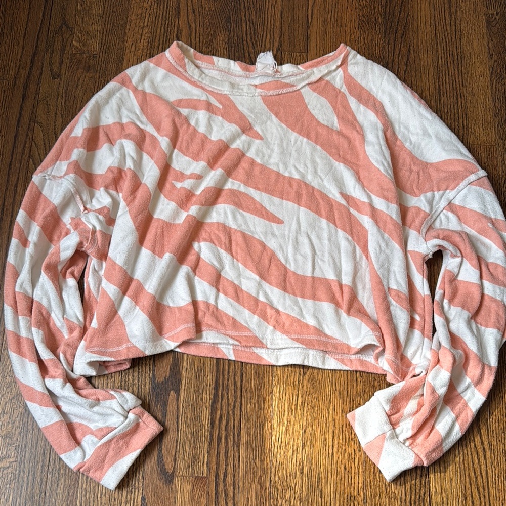 Striped Pink and White Women's Top